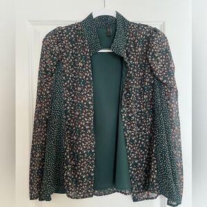 Floral Green Blouse